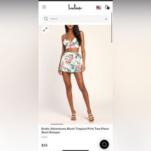 Two piece skort set Size XS